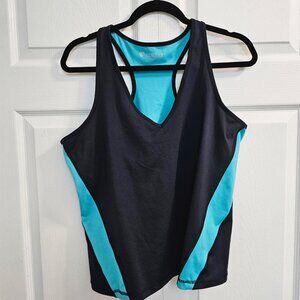 INMOTION: Sports Tank Top. Blue & Teal. Activewear. Size: XL
